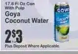 Key Food Goya Coconut Water offer