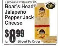 Key Food Boar's Head Jalapeño Pepper Jack Cheese offer