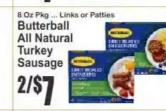 Key Food Butterball All Natural Turkey Sausage offer