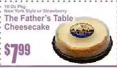 Key Food The Father's Table Cheesecake offer