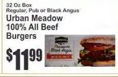 Key Food Urban Meadow 100% All Beef Burgers offer