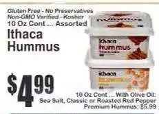 Key Food Ithaca Hummus offer