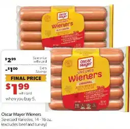 Family Fare Oscar Mayer Wieners offer