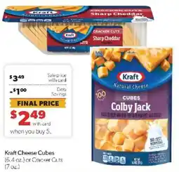 Family Fare Kraft cheese cubes offer
