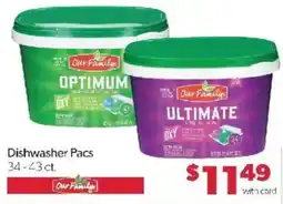 Family Fare Our Family dishwasher pacs offer