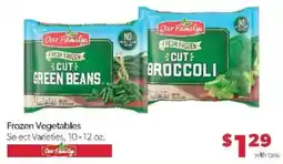 Family Fare Our Family frozen vegetables offer