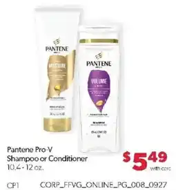 Family Fare Pantene Pro-V Shampoo or Conditioner offer