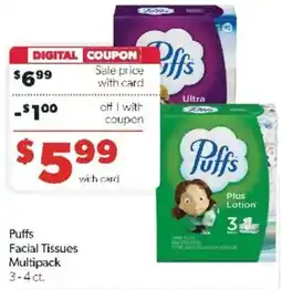 Family Fare Puffs facial tissues multipack offer