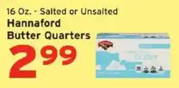Hannaford Hannaford butter quarters offer