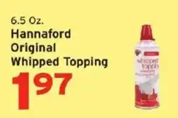 Hannaford Hannaford original whipped topping offer