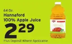 Hannaford Hannaford 100% Apple Juice offer