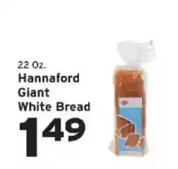 Hannaford Hannaford giant white bread offer