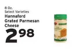 Hannaford Hannaford grated parmesan cheese offer