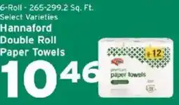 Hannaford Hannaford double roll paper towels offer