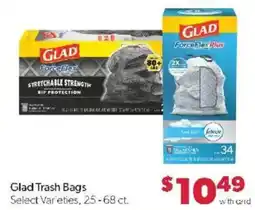 Family Fare Glad Trash Bags offer