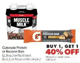 Family Fare Gatorade Protein or Recover Bars offer