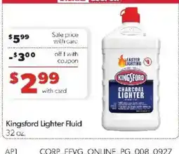 Family Fare Kingsford lighter fluid offer
