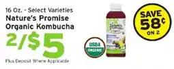 Hannaford Nature's Promise Organic Kombucha offer