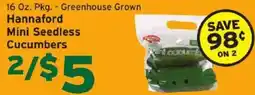 Hannaford Hannaford mini seedless cucumbers offer
