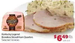 Family Fare Kentucky Legend Boneless Sliced Ham Quarters offer