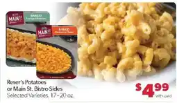 Family Fare Reser's Potatoes or Main St. Bistro Sides offer