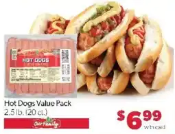 Family Fare Our Family hot dogs offer