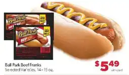 Family Fare Ball Park Beef Franks offer