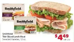 Family Fare Smithfield thin sliced lunch meat offer
