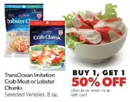Family Fare TransOcean Imitation Crab Meat or Lobster Chunks offer