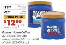 Family Fare Maxwell House Coffee offer