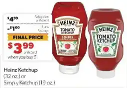 Family Fare Heinz Ketchup offer