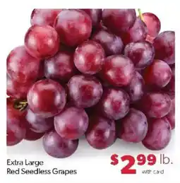 Family Fare Extra Large Red Seedless Grapes offer
