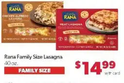 Family Fare Rana family size lasagna offer
