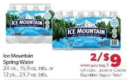 Family Fare Ice Mountain Spring Water offer
