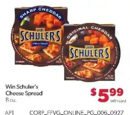 Family Fare Win Schuler's Cheese Spread offer