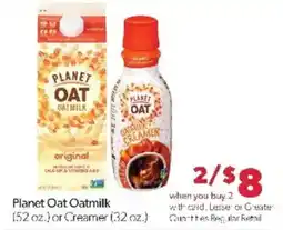 Family Fare Planet Oat Oatmilk or Creamer offer