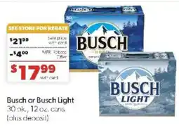 Family Fare Busch or Busch Light offer