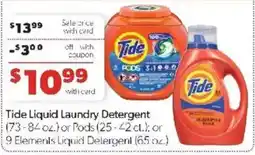 Family Fare Tide liquid laundry detergent offer