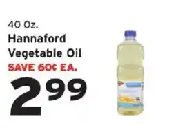 Hannaford Hannaford vegetable oil offer