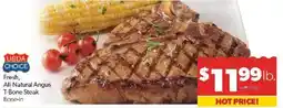 Family Fare Usda choice fresh, all-natural angus t-bone steak bone-in offer