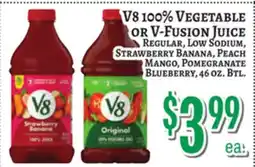 Trade Fair Supermarket V8 100% VEGETABLE OR V-Fusion JUICE offer