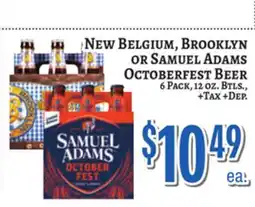 Trade Fair Supermarket NEW BELGIUM, BROOKLYN OR SAMUEL ADAMS OCTOBERFEST BEER offer