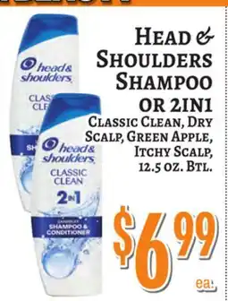 Trade Fair Supermarket HEAD & SHOULDERS SHAMPOO OR 2IN1 Classic Clean, Dry Scalp, Green Apple, Itchy Scale offer