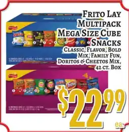 Trade Fair Supermarket FRITO LAY MULTIPACK MEGA SIZE CUBE SNACKS offer