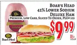 Trade Fair Supermarket Boar's Head 42% LOWER SODIUM DELUXE HAM offer