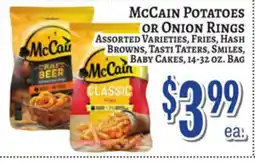 Trade Fair Supermarket McCain POTETOES OR ONION RINGS offer