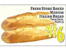 Trade Fair Supermarket FRESH STORE BAKED MEDIUM ITALIAN BREAD offer