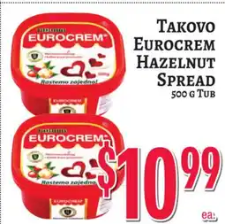 Trade Fair Supermarket Takovo Eurocrem Hazelnut Spread offer