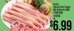 Hmart Fresh Sliced Pork Single Rib Belly for BBQ offer