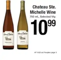 Harvest Foods Chateau Ste. Michelle Wine offer